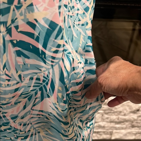 Stella Parker Sleeveless Summer dress with tropical print size Large - Picture 8 of 14